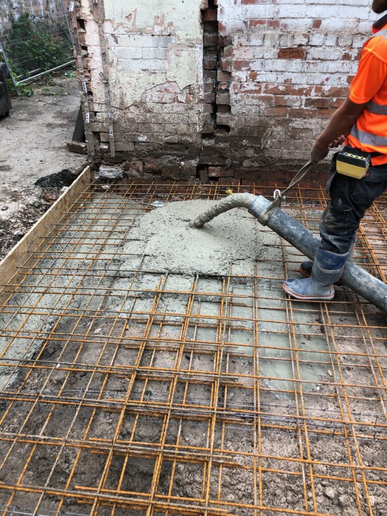 HMO conversion rear extension groundworks